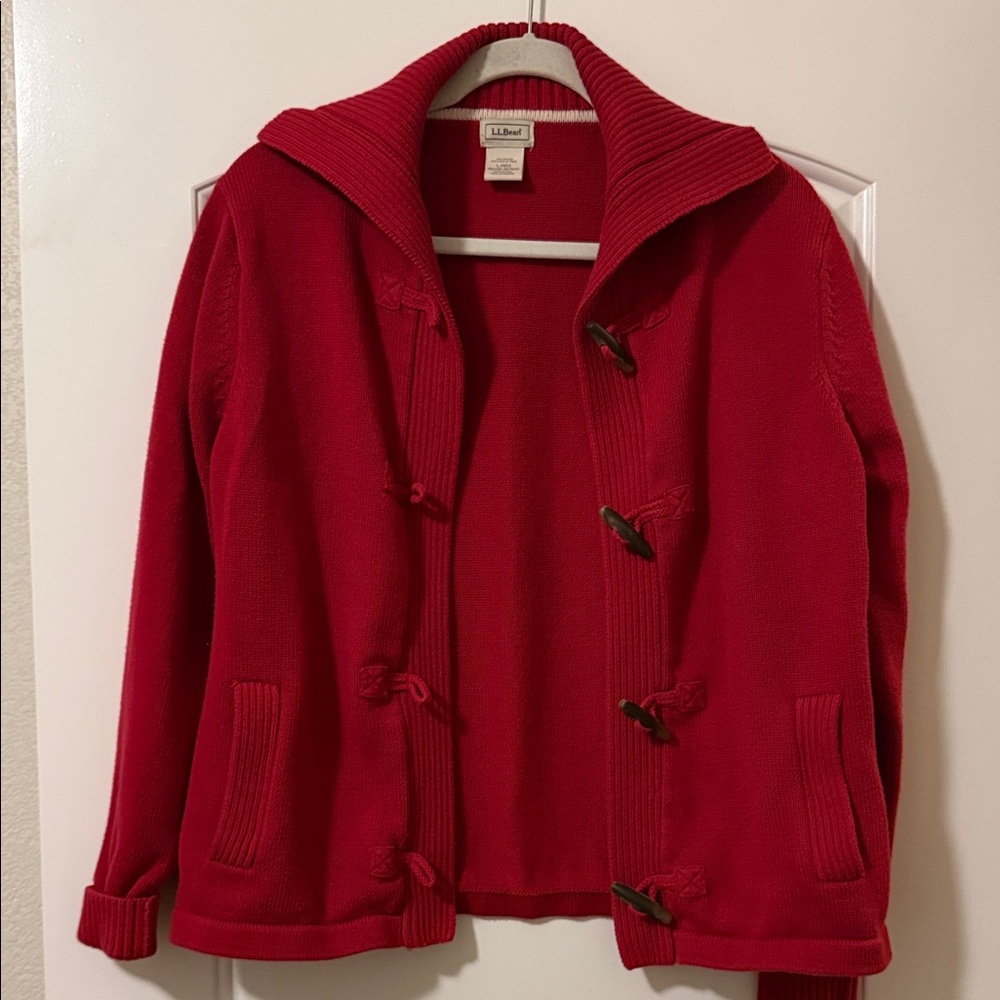 L.L. Bean Women's Vibrant Red Toggle Jacket